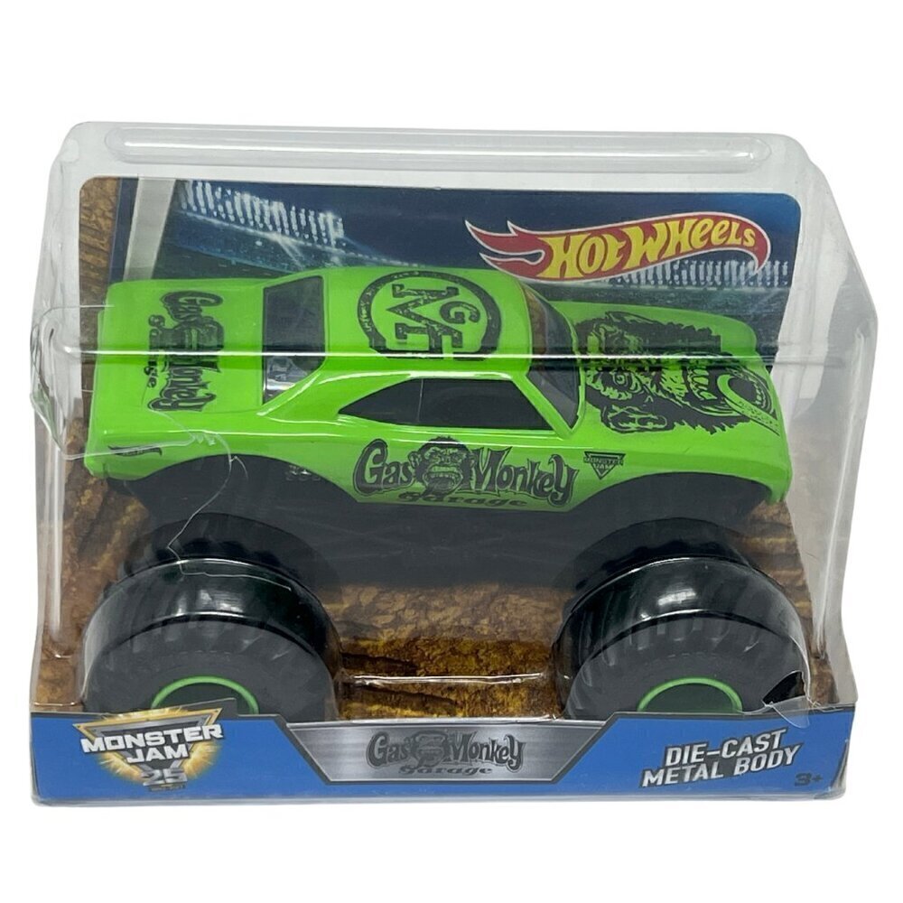 Hot Wheels Monster Jam Gas Monkey Garage Die Cast Metal Body